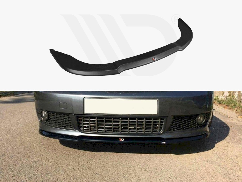 Maxton Design Gloss Black Front Splitter V.1 Audi A4 B6 S-Line (2000-2006), view 1