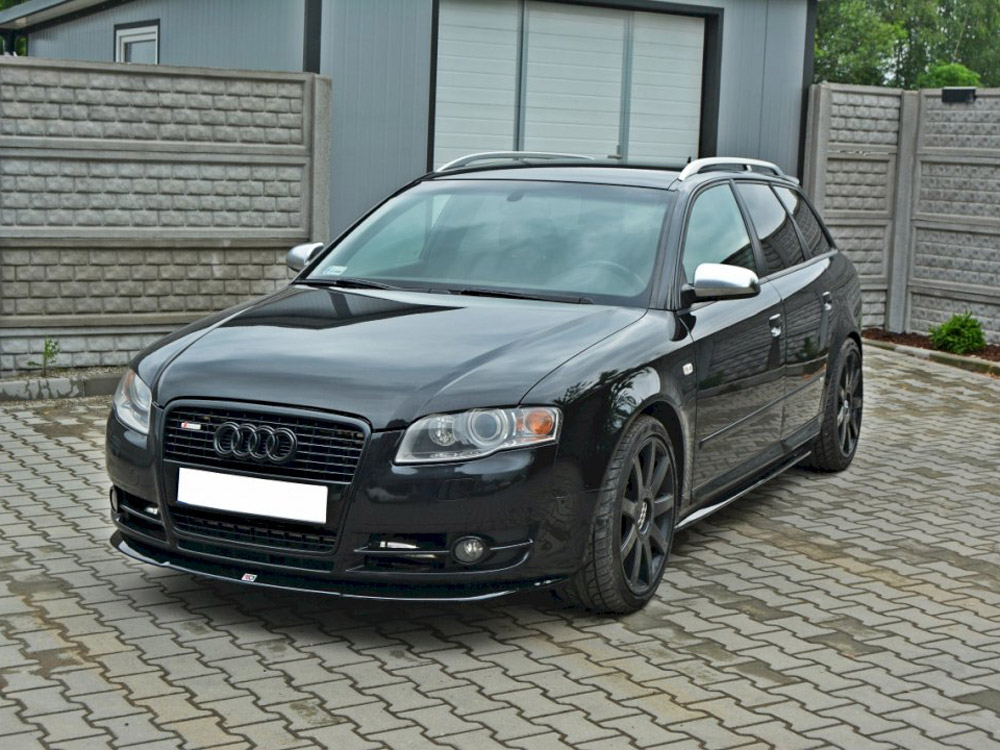 Maxton Design Gloss Black Front Splitter Audi A4 B7, view 1