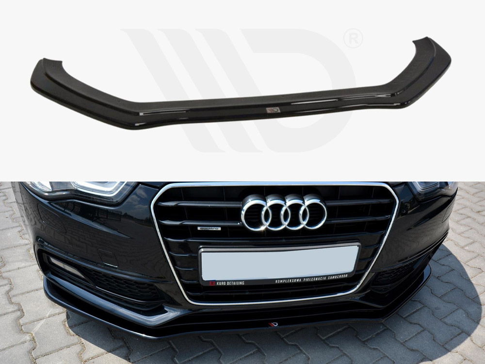 Maxton Design Gloss Black Front Splitter V.2 Audi S5 / A5 S-Line 8T Facelift (2011-2016), view 1