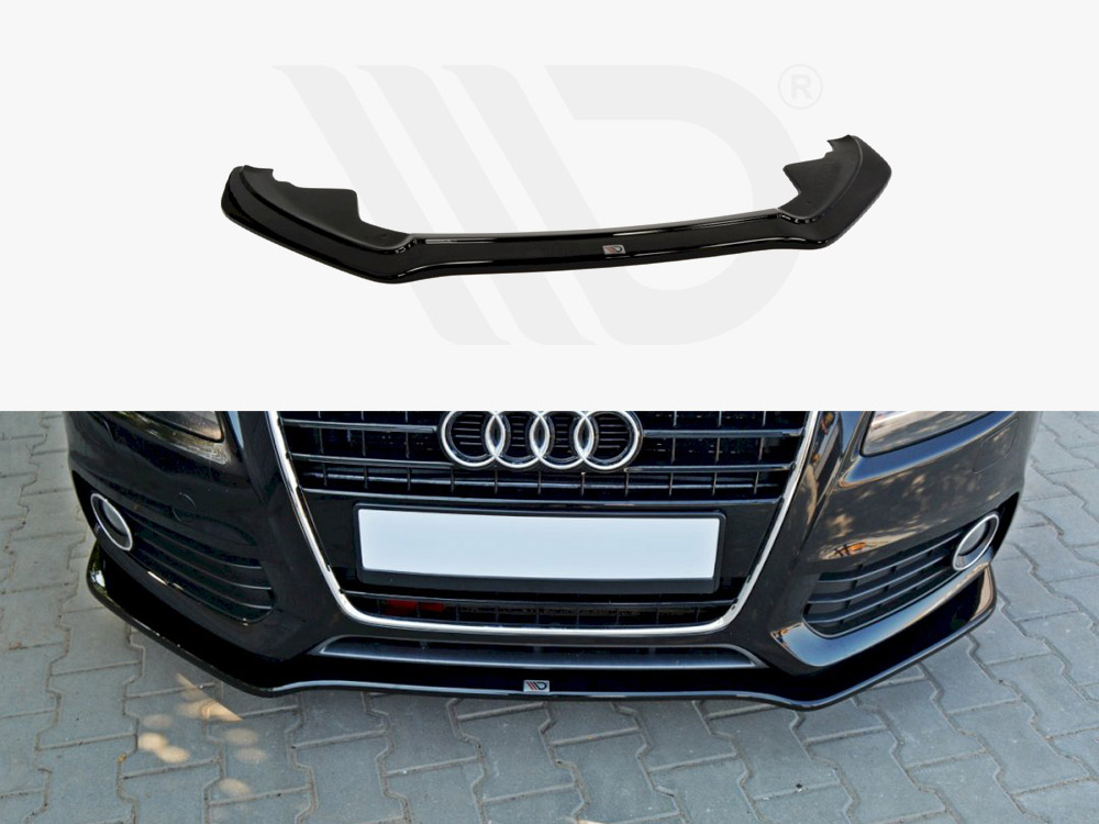 Maxton Design Gloss Black Front Splitter Audi S5 / A5 S-Line 8T (2007-2011), view 1