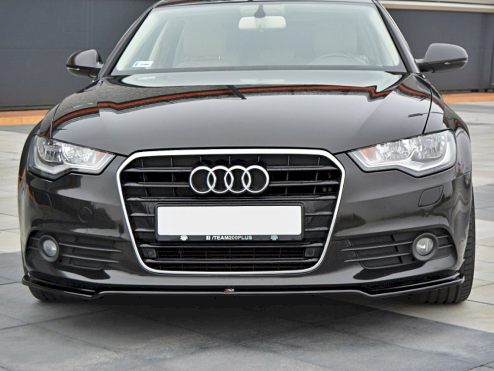 Maxton Design Gloss Black Front Splitter Audi A6 C7 (2011-2014), view 1