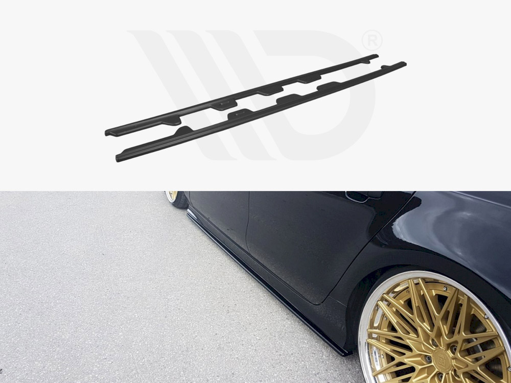 Maxton Design Gloss Black Side Skirts Diffusers Audi S7 / A7 S-Line C7, view 1