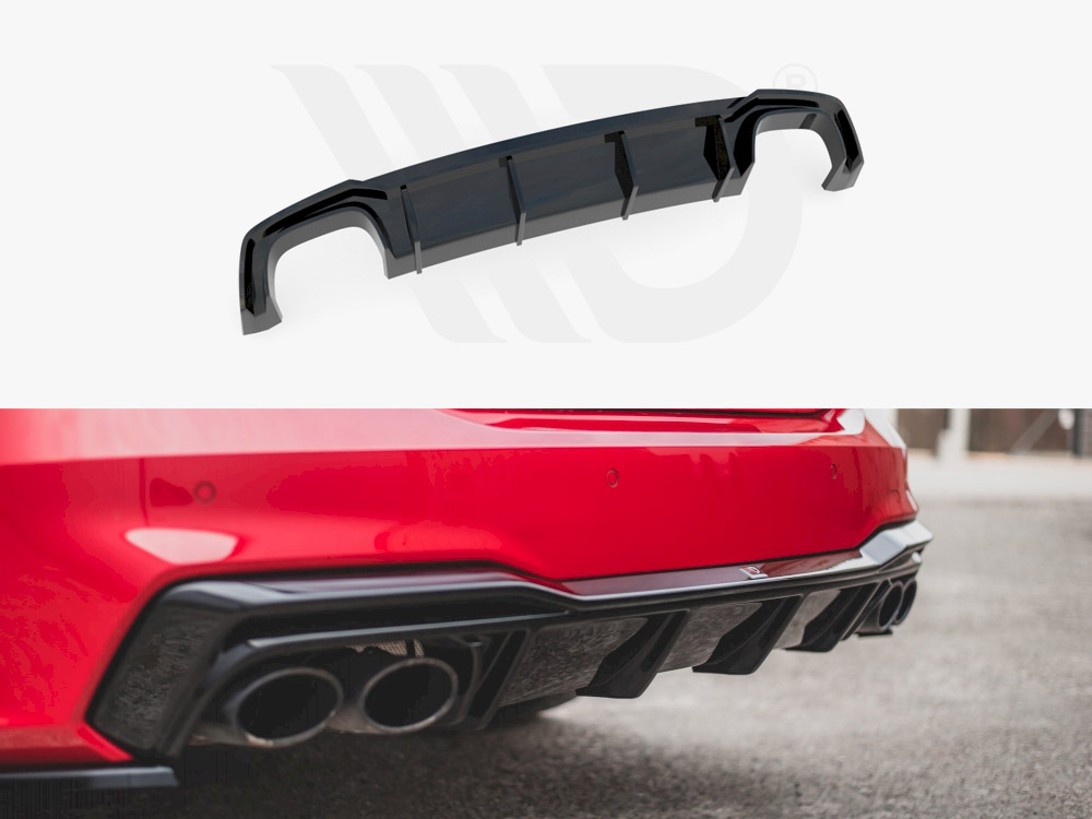 Maxton Design Gloss Black Rear Valance Audi S7 C8 (2017-), view 1
