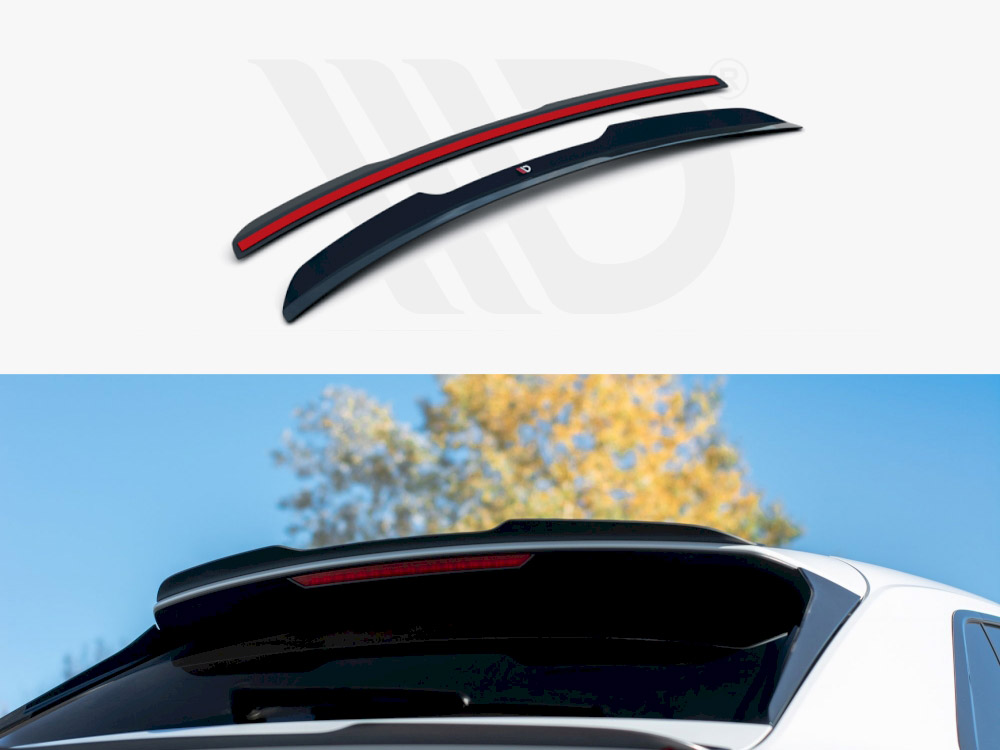 Maxton Design Gloss Black Upper Spoiler Extension V.1 Audi Q8 S-Line (2018-), view 1
