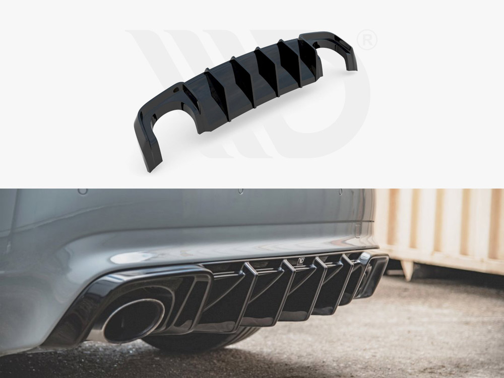 Maxton Design Gloss Black Rear Valance Audi RS3 8V Sportback (2015-2016), view 1