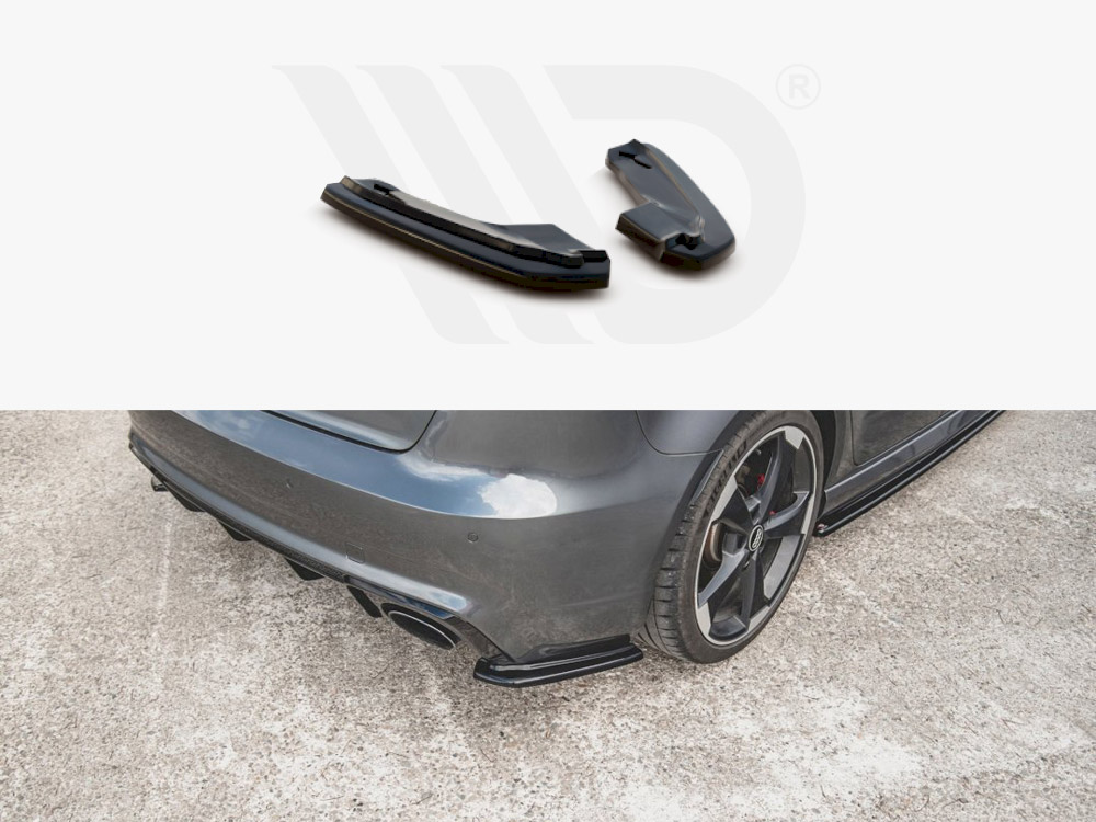 Maxton Design Gloss Black Rear Side Diffusers V1 Audi RS3 8V Sportback (2015-2016), view 1