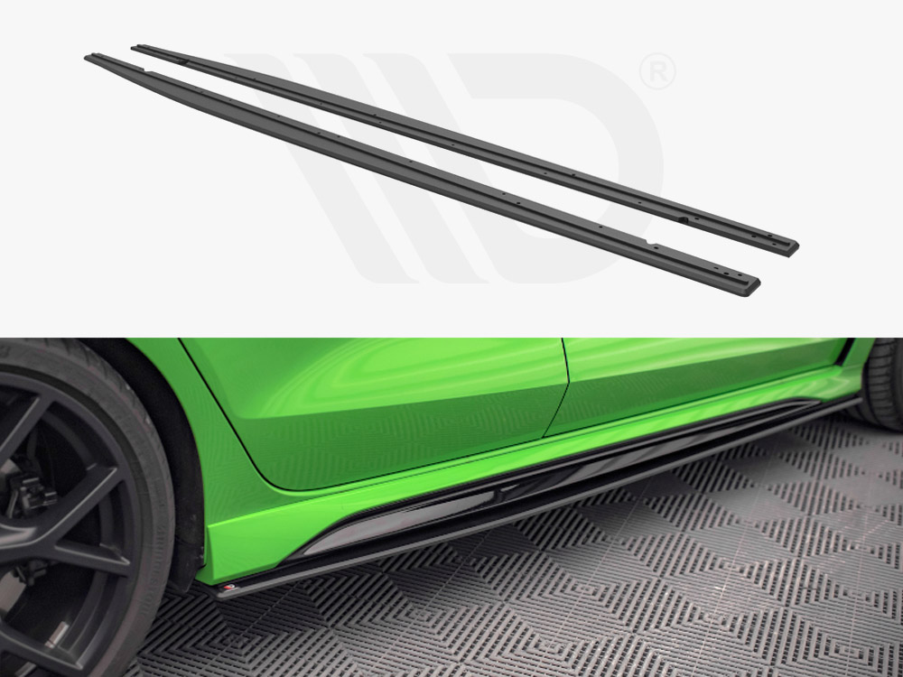 Maxton Design Black Street Pro Side Skirts Diffusers Audi RS3 Sedan 8Y (2020-), view 1