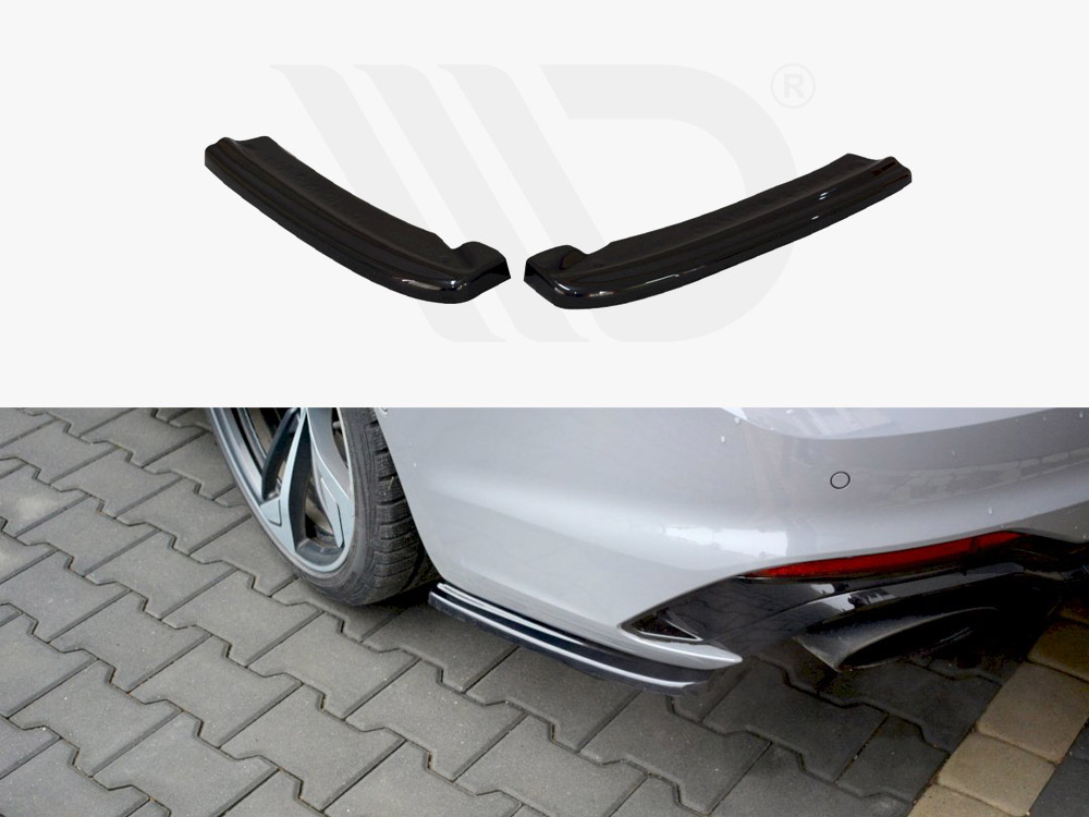 Maxton Design Gloss Black Rear Side Splitters Audi Rs5 F5 Coupe, view 1