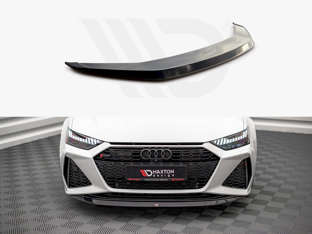 Maxton Design Gloss Black Front Splitter V3 Audi Rs6 C8 / Rs7 C8 (2019-), view 1