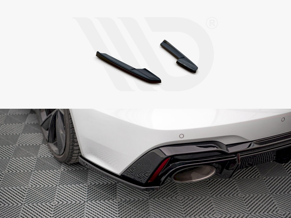 Maxton Design Gloss Black Rear Side Splitters V.2 Audi Rs6 C8 / Rs7 C8 (2019-), view 1