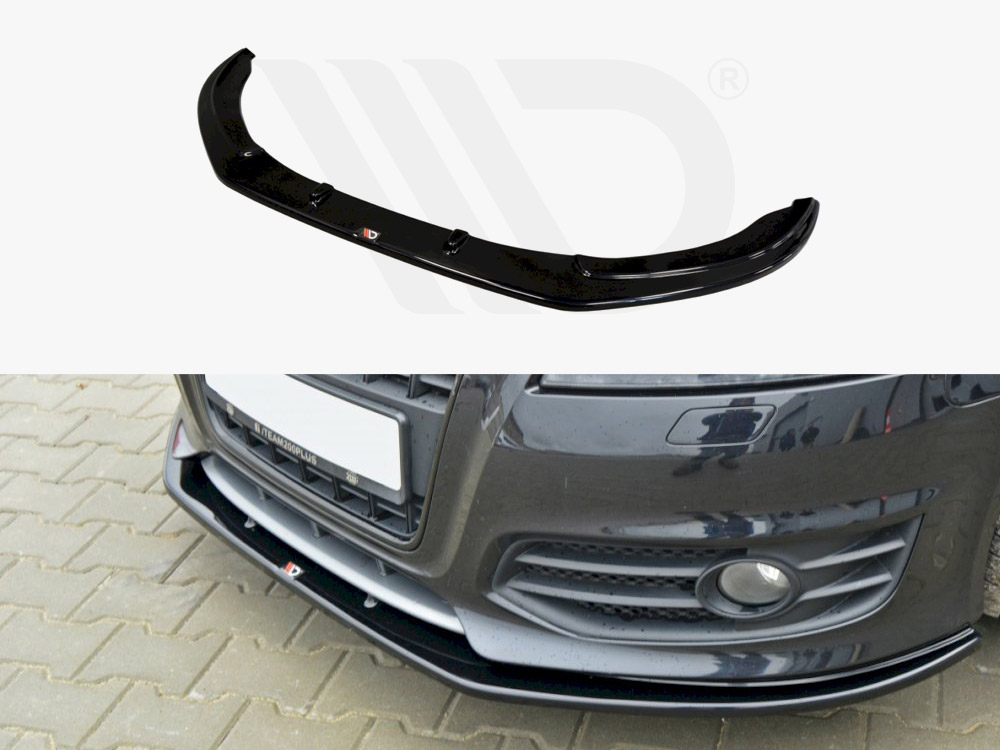 Maxton Design Gloss Black Front Splitter V.2 Audi S3 8P (Facelift Model) 2009-2013, view 1