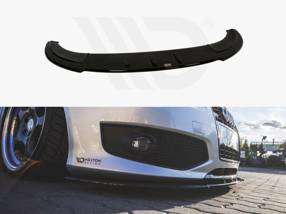Maxton Design Gloss Black Front Splitter Audi S3 8P 2006-2008