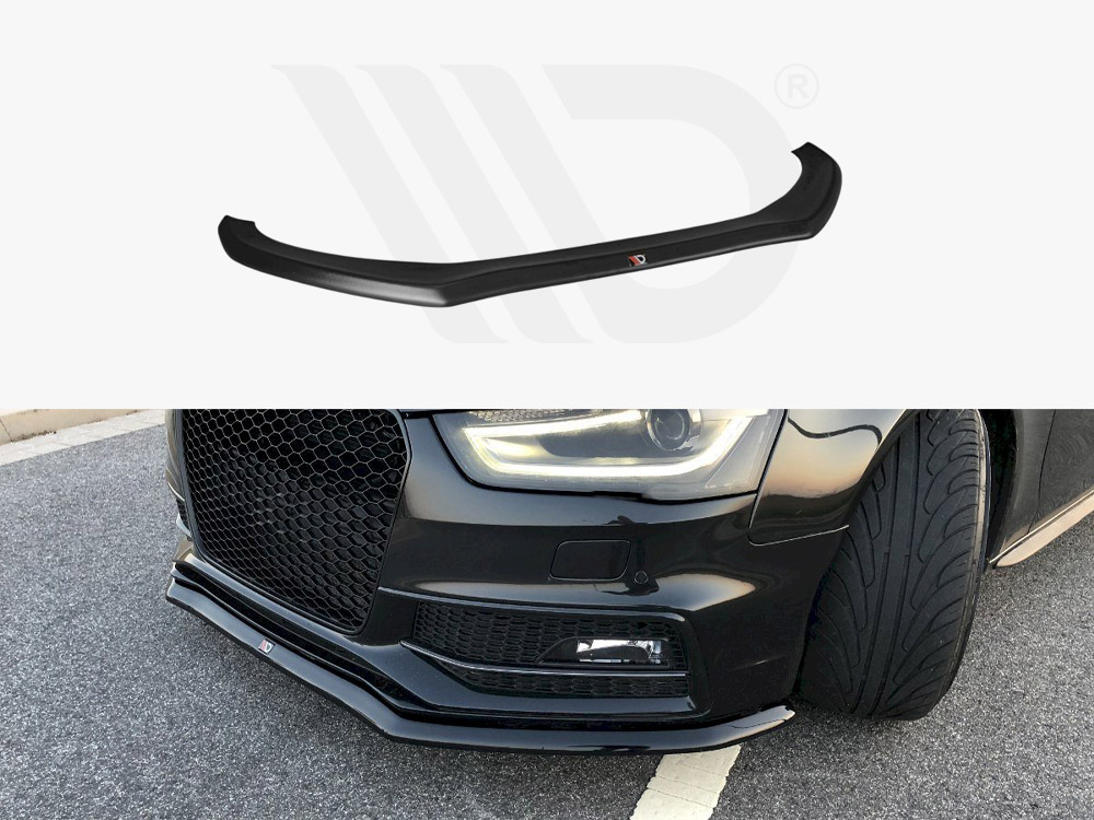 Maxton Design Gloss Black Front Splitter V.1 Audi S4 B8/ A4 B8 S-Line Facelift, view 1