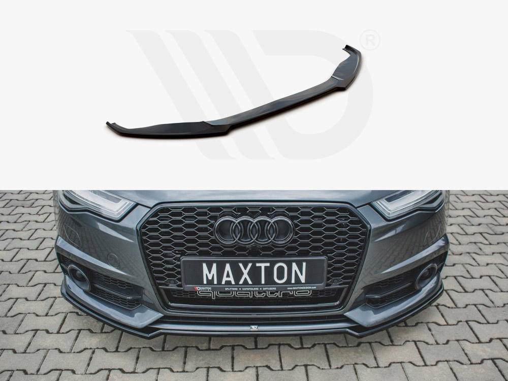Maxton Design Gloss Black Front Splitter Audi S6/ A6 S-Line C7 Facelift, view 1