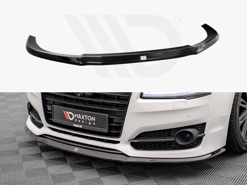 Maxton Design Gloss Black Front Splitter V.2 Audi S8 D4 Fl (2015-2017), view 1