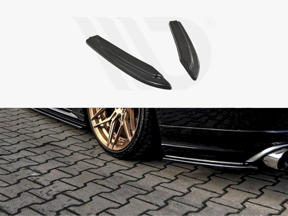 Maxton Design Gloss Black Rear Side Splitters Audi S8 D4 Fl (2015-2017), view 1