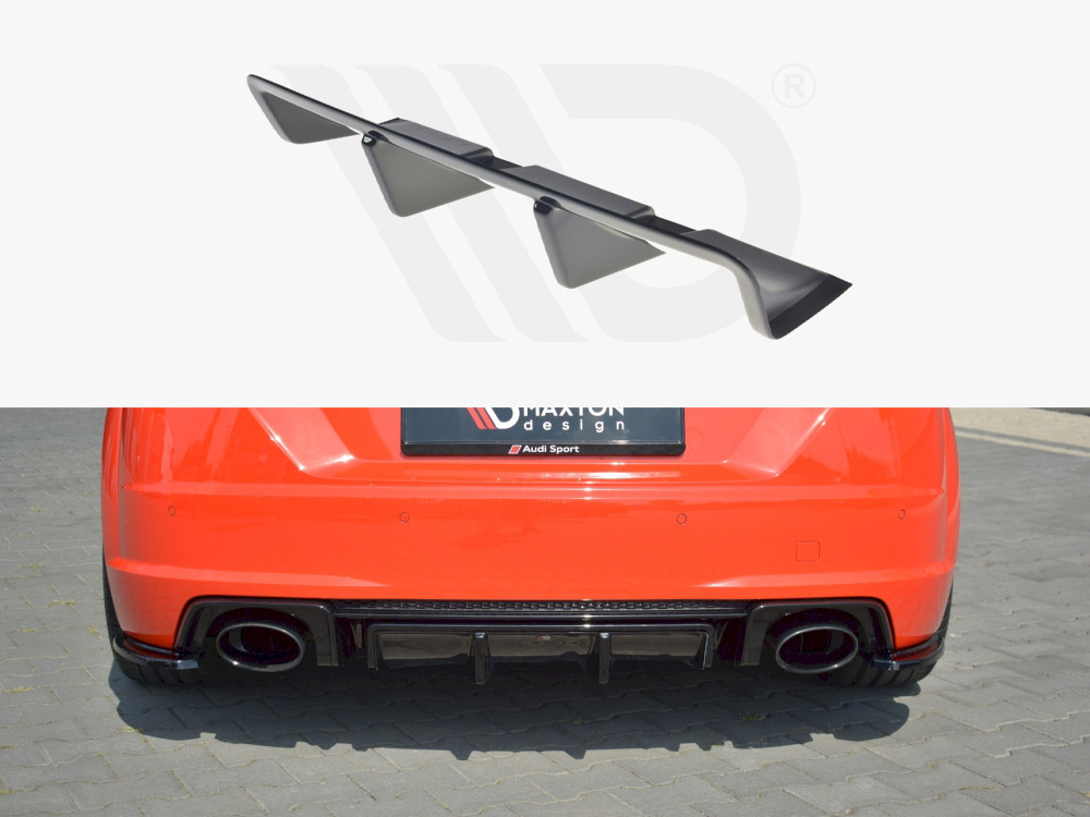 Maxton Design Gloss Black Rear Valance Audi TT RS Mk3 (8S) (2016-2020), view 1