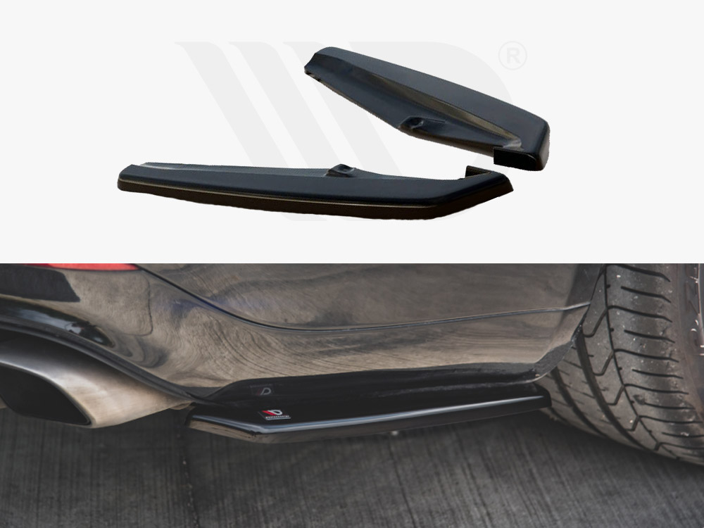 Maxton Design Gloss Black Rear Side Splitters Porsche Panamera Turbo 970 Facelift (2013-2016), view 1