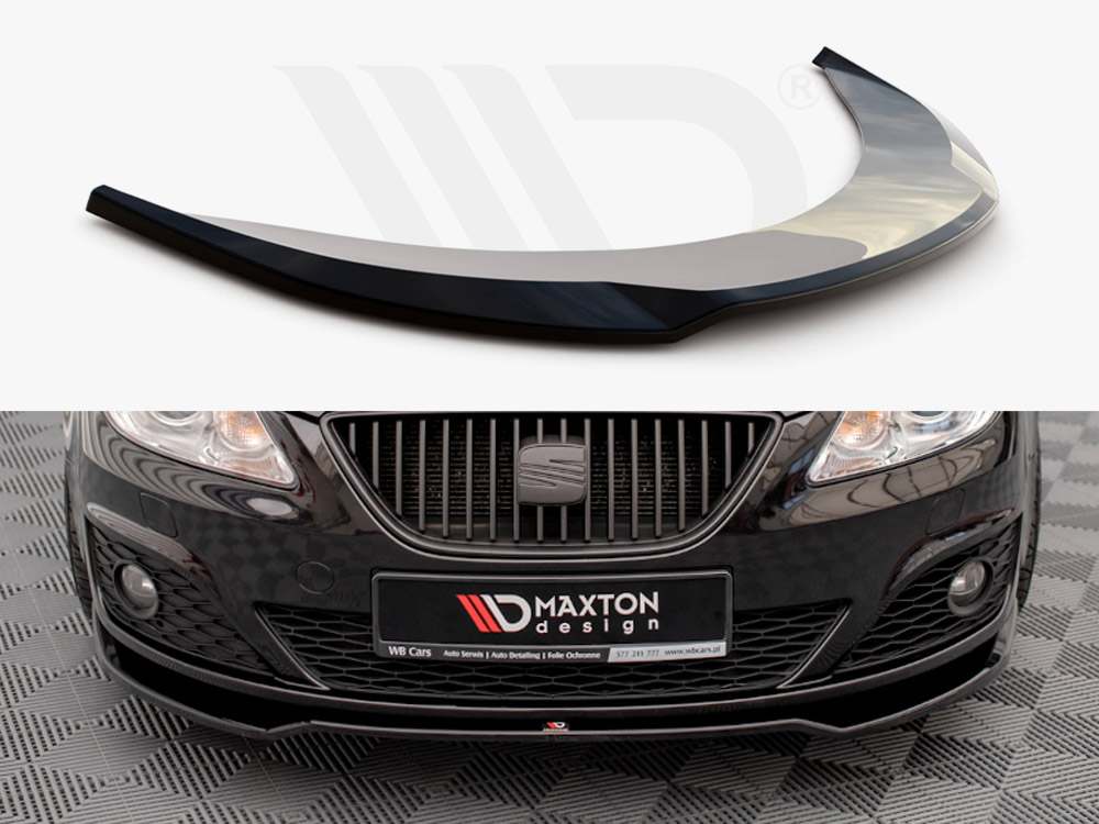 Maxton Design Gloss Black Front Splitter V.2 Seat Exeo (2008-2013), view 1