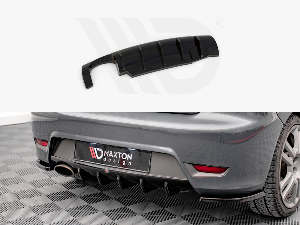Maxton Design Gloss Black Rear Valance Seat Ibiza Cupra Mk3 (2004-2008), view 1