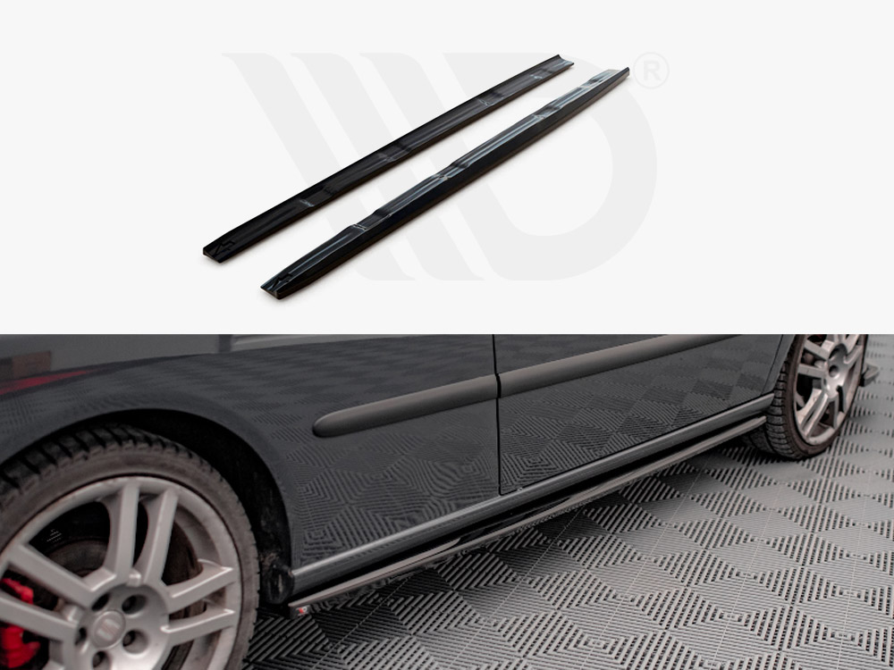 Maxton Design Gloss Black Side Skirts Diffusers Seat Ibiza Cupra Mk3 (2004-2008), view 1