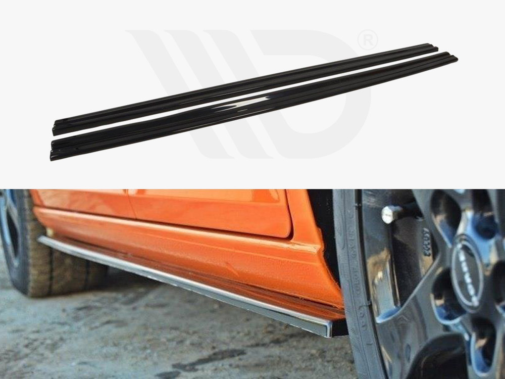 Maxton Design Gloss Black Side Skirts Diffusers Seat Leon Mk2 Cupra / Fr (Facelift), view 1