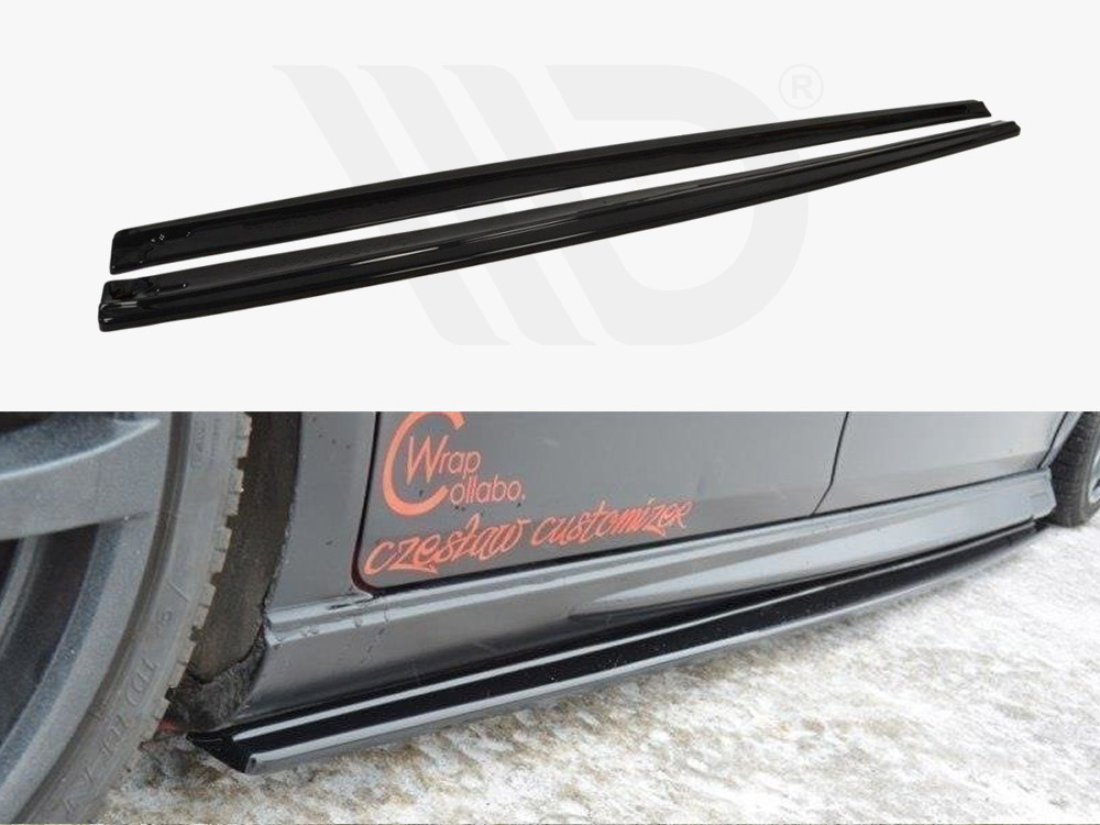 Maxton Design Gloss Black Side Skirts Diffusers Seat Leon Mk2 Ms Design, view 1