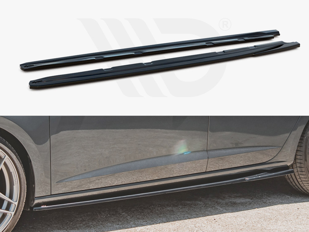 Maxton Design Gloss Black Side Skirts Splitters V5 Seat Leon Cupra/ Fr Mk3 Facelift (2017-2019), view 1