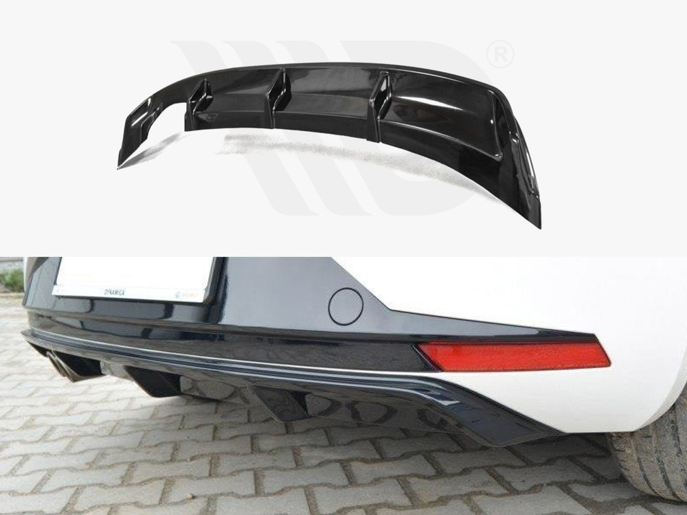 Maxton Design Gloss Black Rear Valance Seat Leon Iii Fr (2012-2016), view 1