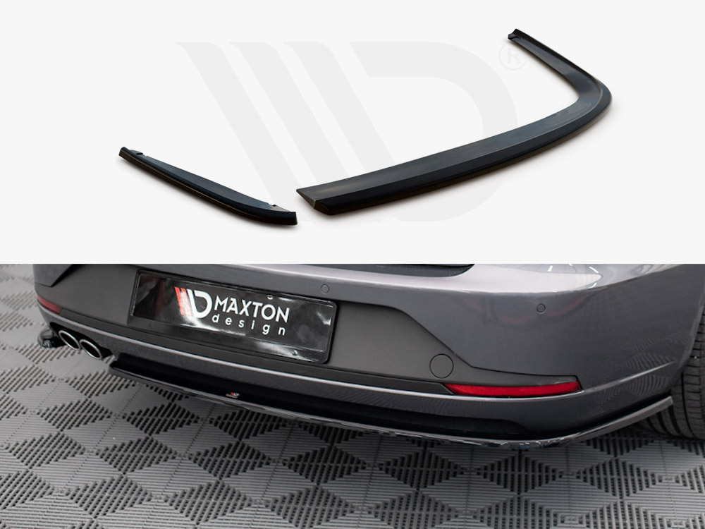 Maxton Design Gloss Black Rear Side Splitters V.1 Seat Leon Fr Sportstourer Mk3 (2012-2016), view 1