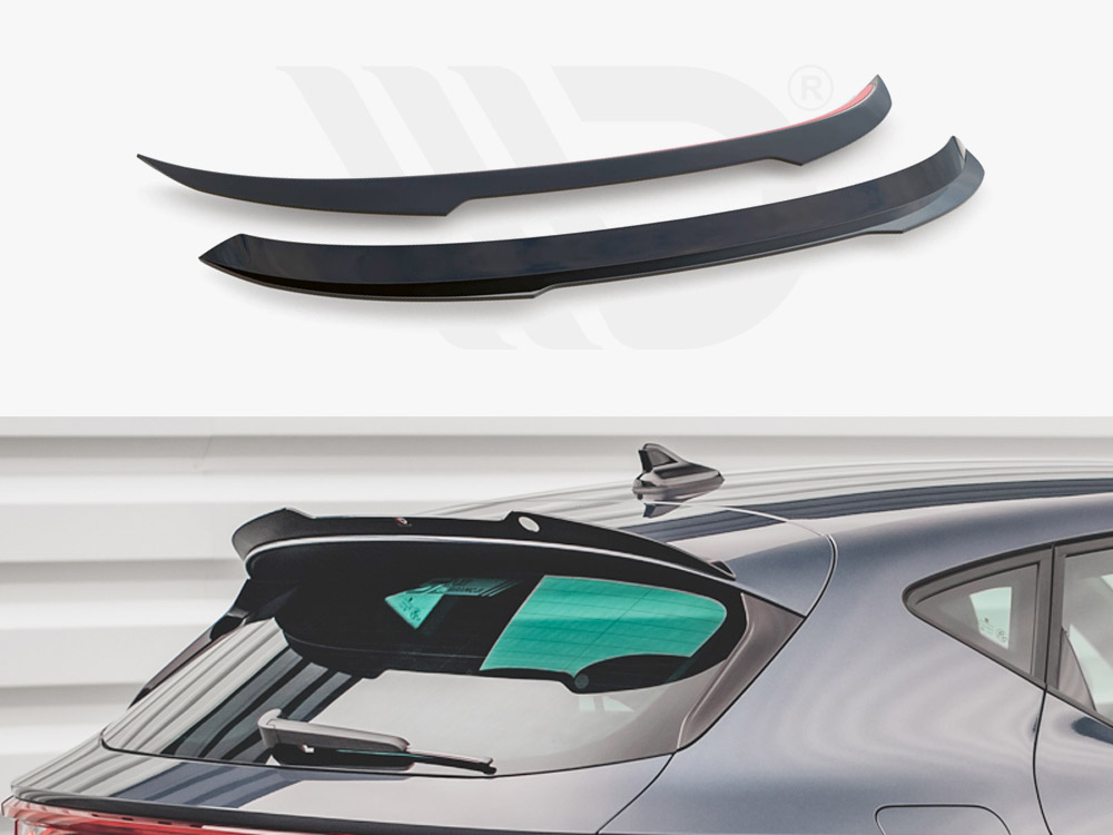Maxton Design Gloss Black Spoiler Cap Seat Leon Fr Hatchback Mk4 (2020-), view 1
