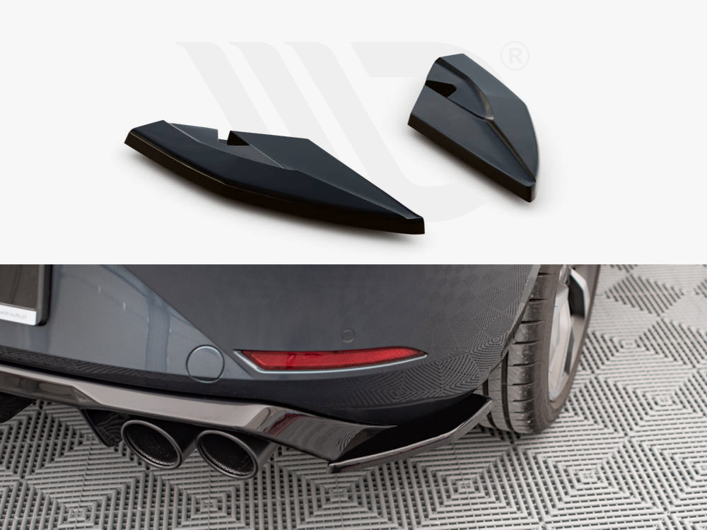 Maxton Design Gloss Black Rear Side Splitters Seat Leon Fr Hatchback Mk4 (2020-), view 1