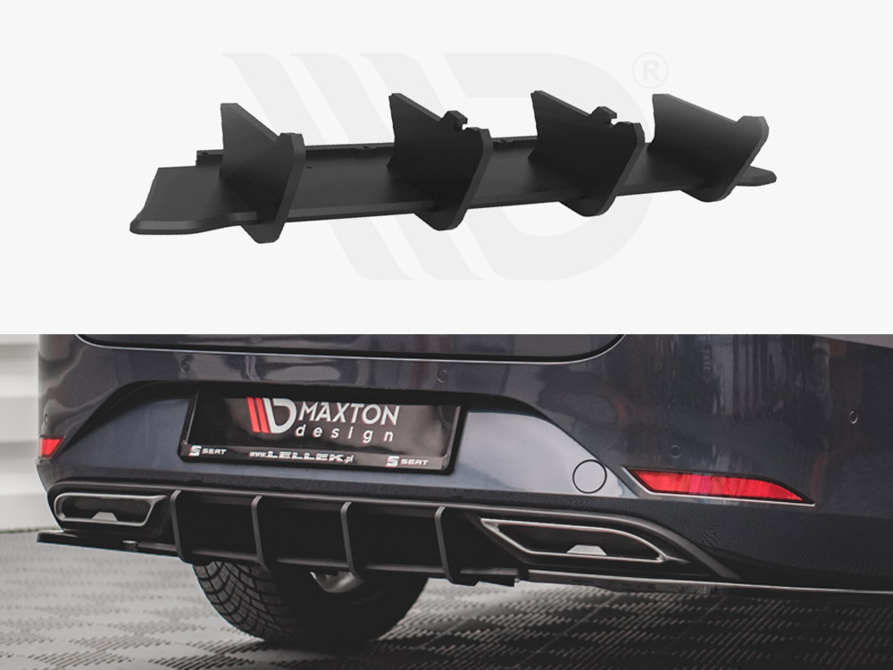Maxton Design Black Racing Durability Rear Diffuser Seat Leon Fr St Mk4 (2020-), view 1