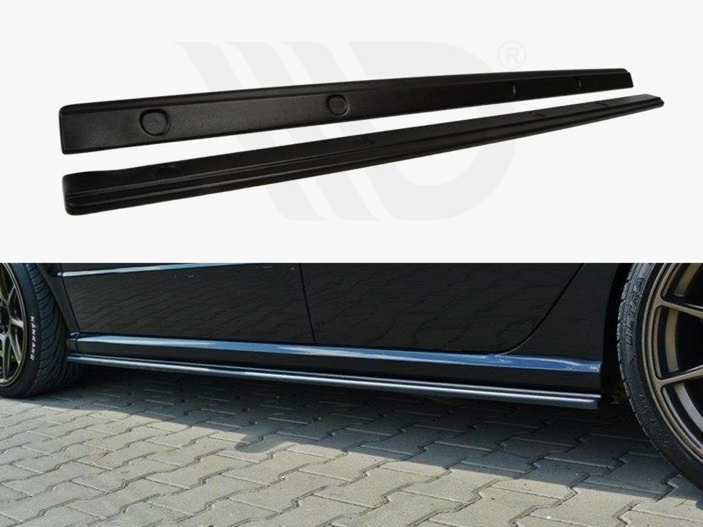 Maxton Design Gloss Black Side Skirts Diffusers Skoda Fabia I Rs, view 1
