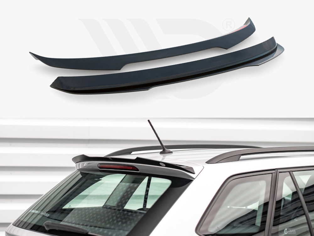 Maxton Design Gloss Black Spoiler Cap Skoda Fabia Combi Mk3 (2014-2019), view 1