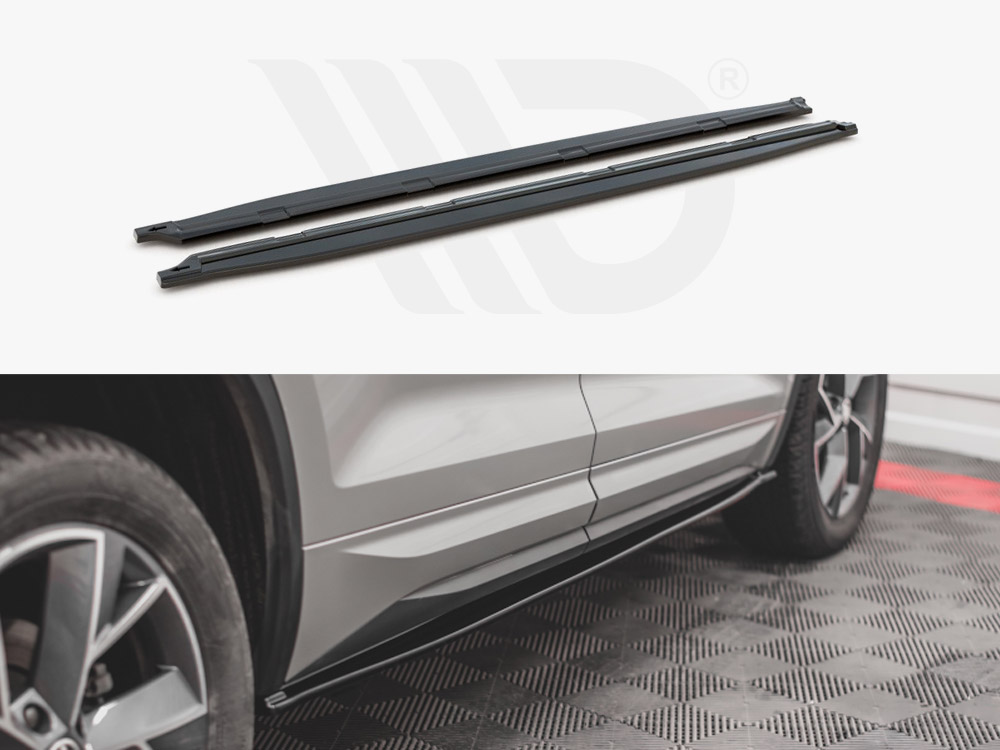 Maxton Design Gloss Black Side Skirts Diffusers Skoda Kodiaq Mk1 Sportline / VRS (2017-), view 1