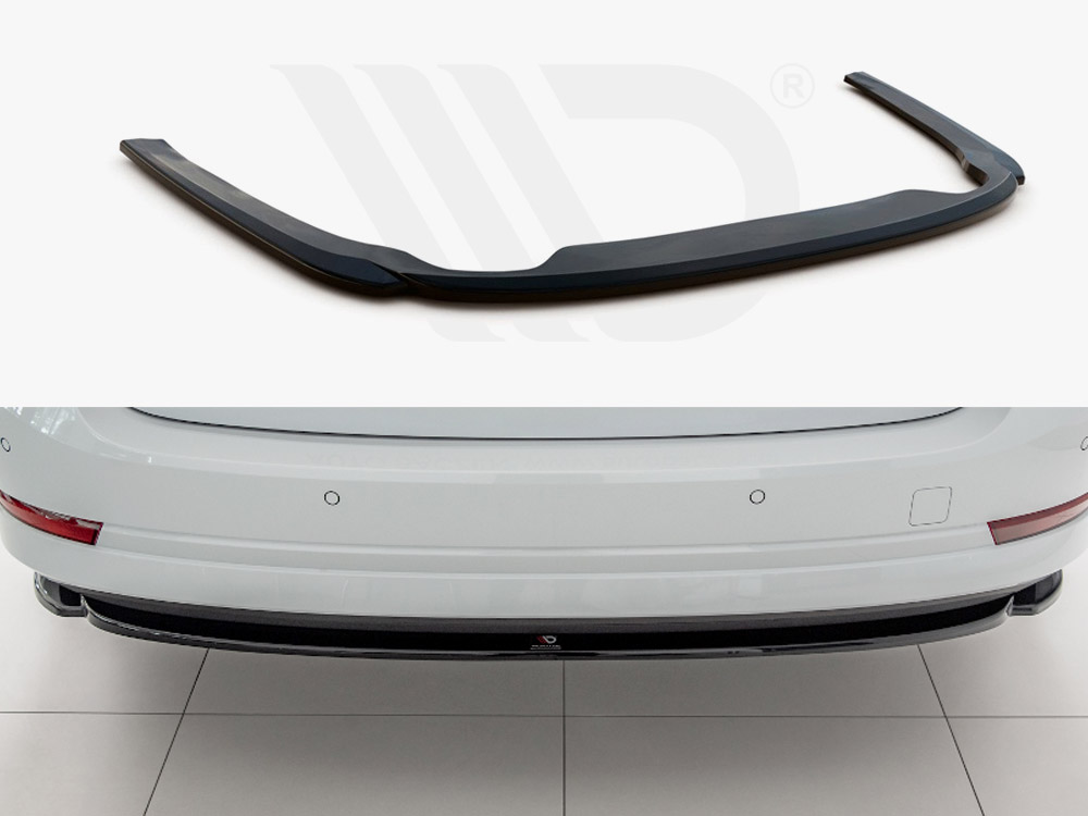 Maxton Design Gloss Black Central Rear Splitter Skoda Octavia Mk4 (2019-), view 1