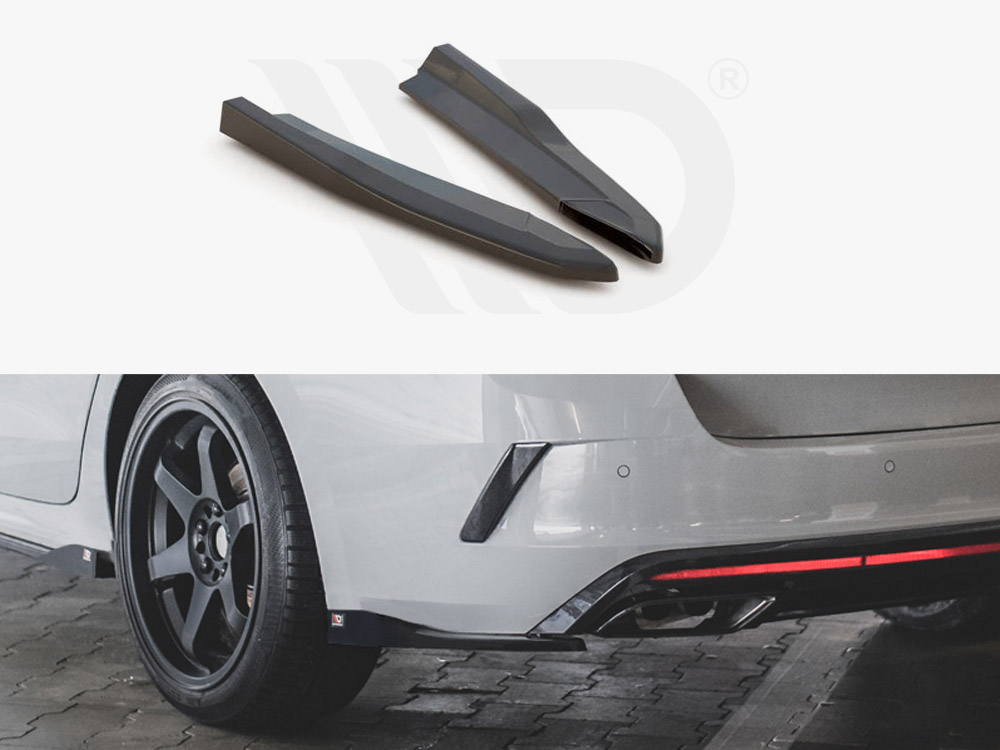 Maxton Design Gloss Black Rear Side Splitters V3 Skoda Octavia Rs Mk4 (2020-), view 1
