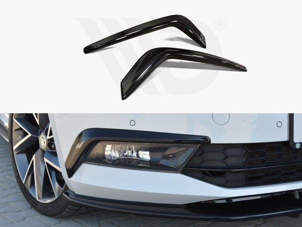 Maxton Design Gloss Black Frames For Lights Skoda Superb Iii, view 1