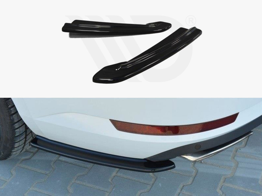 Maxton Design Gloss Black Rear Side Splitters Skoda Superb Iii, view 1