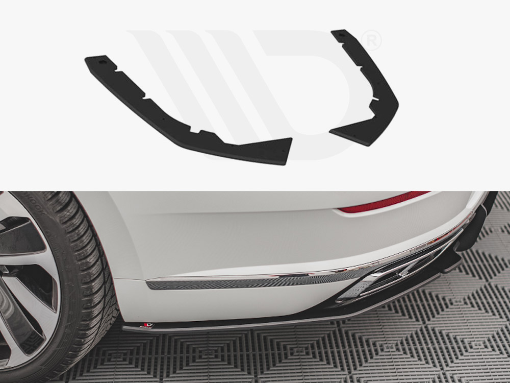 Maxton Design Black Street Pro Rear Side Splitters VW Arteon R-Line Facelift (2020-), view 1
