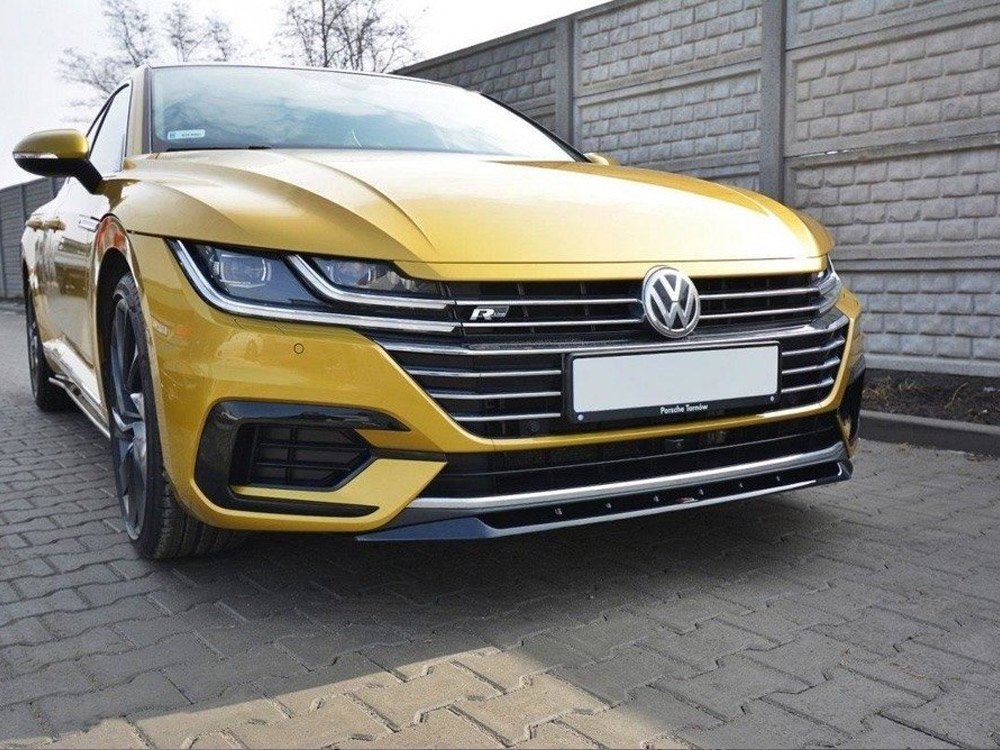 Maxton Design Gloss Black Front Splitter V.2 VW Arteon R-Line, view 1