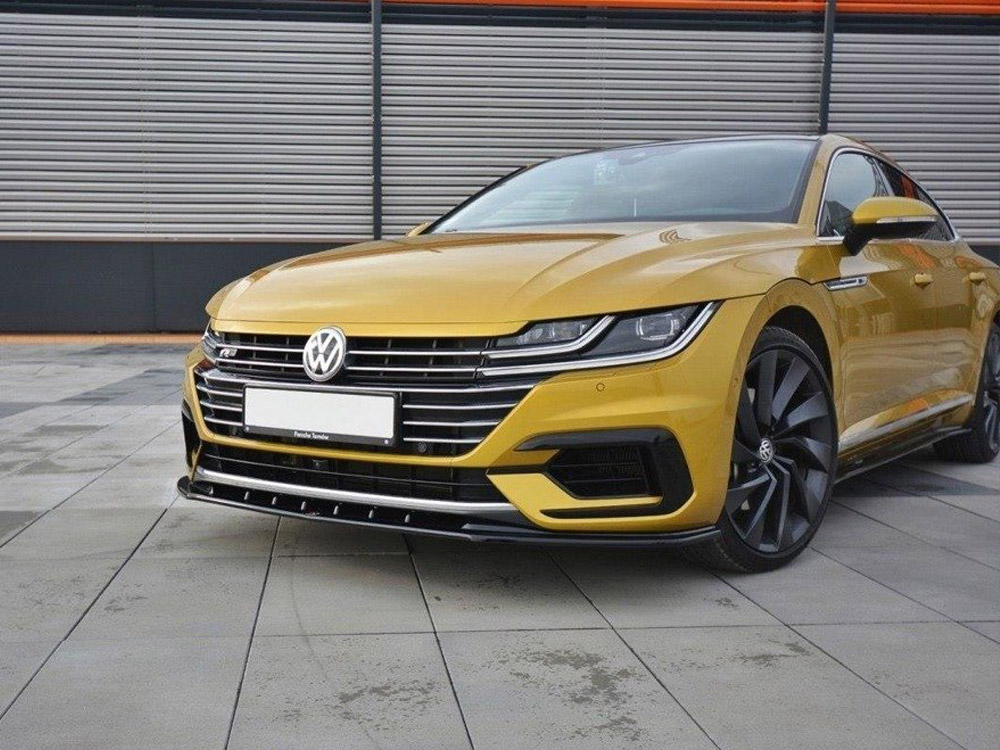 Maxton Design Gloss Black Front Splitter V.3 VW Arteon R-Line, view 1
