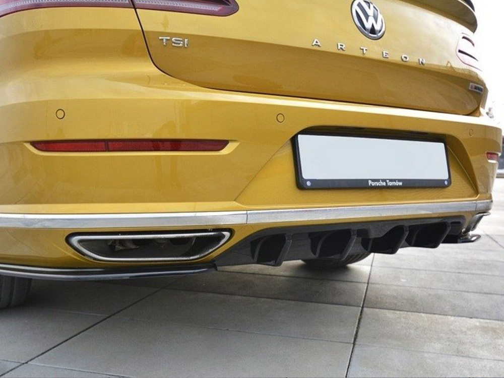 Maxton Design Gloss Black Rear Diffuser VW Arteon R-Line (2017-), view 1
