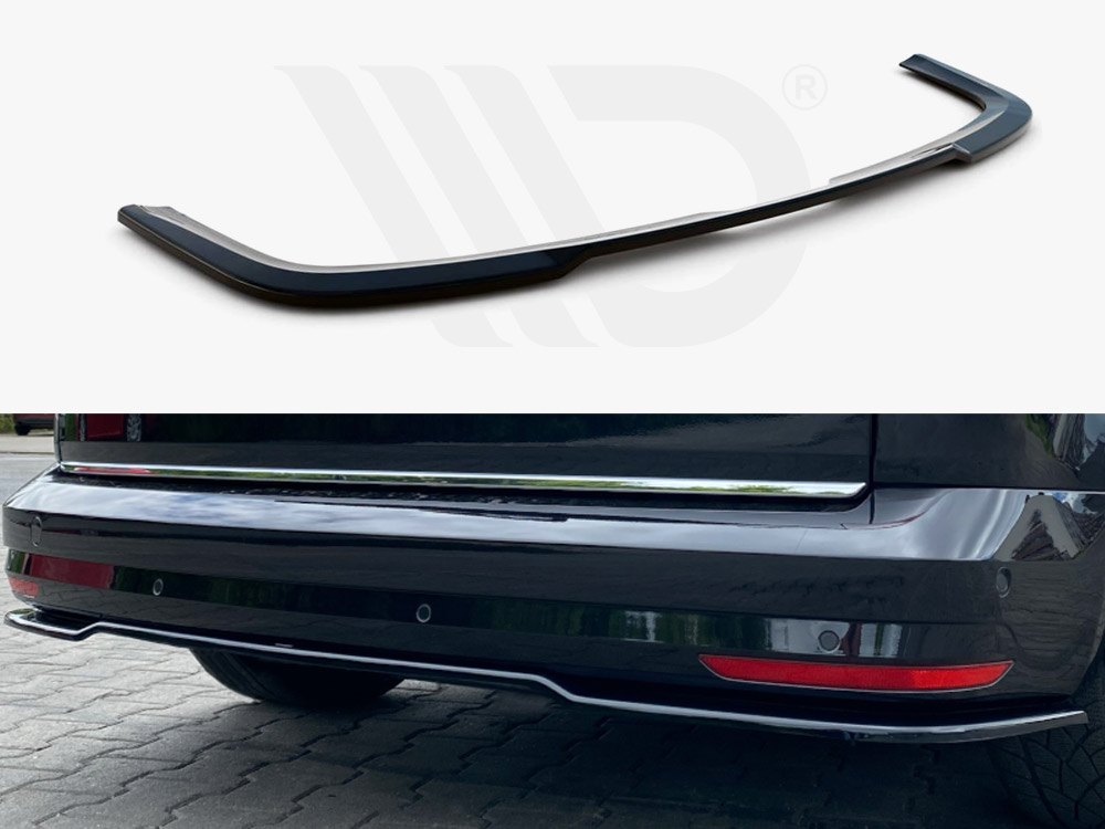 Maxton Design Gloss Black Central Rear Splitter Volkswagen Caddy Mk4 (2015-2020), view 1