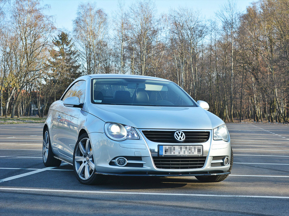 Maxton Design Gloss Black Front Splitter V.1 VW Eos (2005-2010), view 1