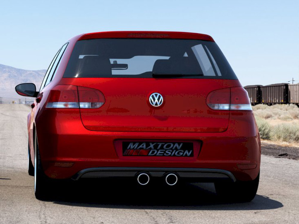 Maxton Design Gloss Black Rear Valance VW Golf V R32 Look For VW Golf Vi (2008-2012)
