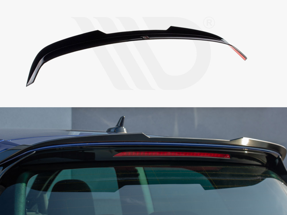 Maxton Design Gloss Black Spoiler Cap V2 VW Golf R/GTI 7.5 (2017-2020), view 1