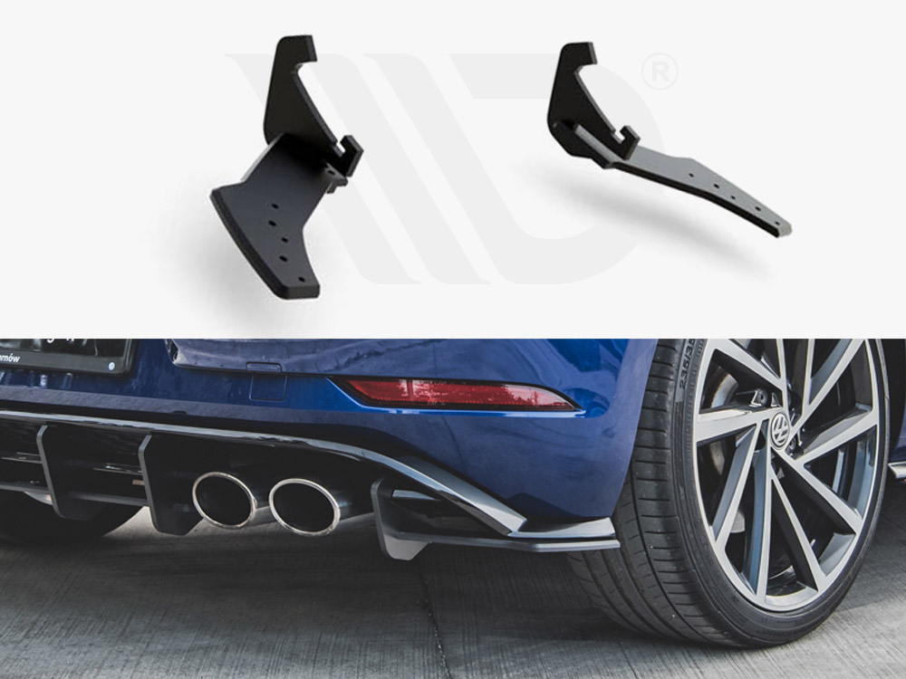 Maxton Design Black Maxton Racing Rear Side Splitters VW Golf 7 R Facelift (2017-2020), view 1