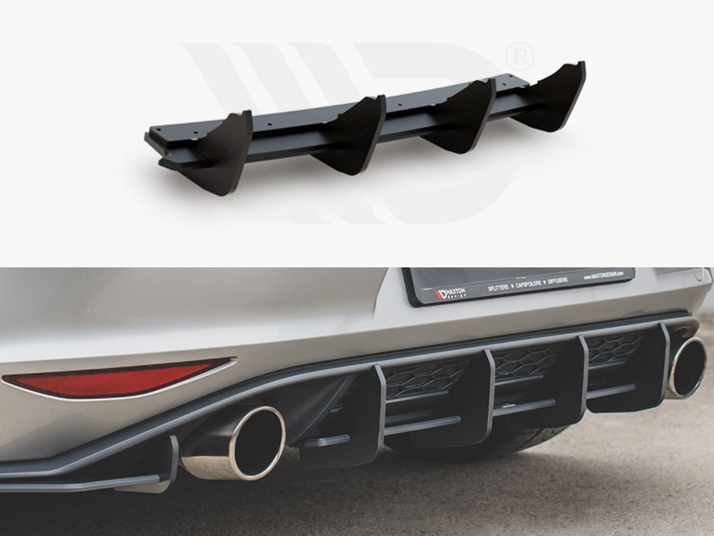 Maxton Design Black Maxton Racing Rear Diffuser V.1 VW Golf Mk 7 GTI 2013-2016